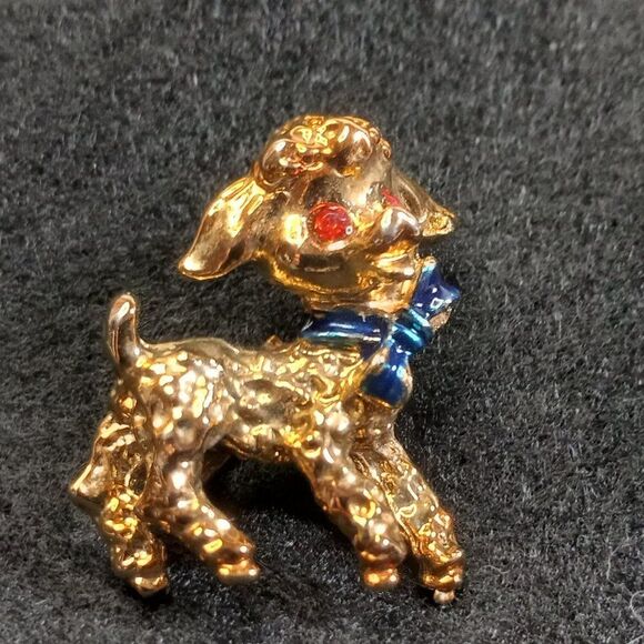 Gold tone Little Lamb Brooch Country core - Picture 4 of 7